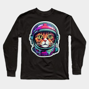 Cat Space Astronaut Kitten Space Cat Lover Long Sleeve T-Shirt